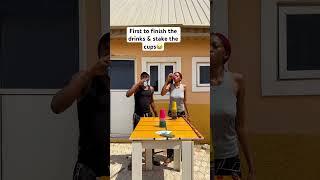 First to finish the drinks & stake the cups  #youtube #trend #explore #viral #fun #shorts #fyp