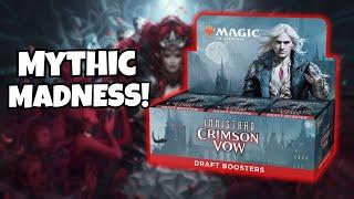 MTG Crimson Vow Draft Booster Box Opening -  Crazy Box for Mythics!