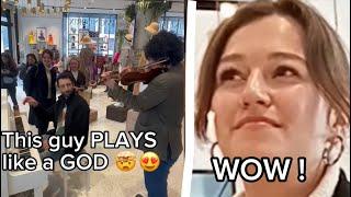 A Violinist joined me in the supermarket while I was playing CZARDAS for two girls 