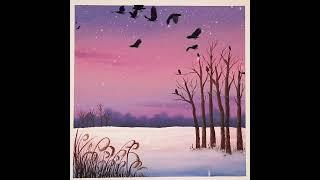 Winter Scenery #Shorts Painting