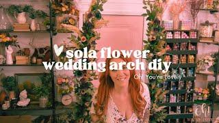 How to create a floral arch | Broken arch | wood flower wedding DIY