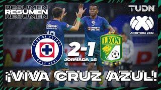 Resumen y goles | Cruz Azul 2-1 León | Liga Mx Apertura 22 -J16 | TUDN