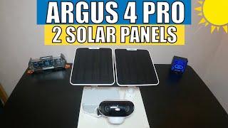 Reolink Argus 4 pro camera with 2 solar panels