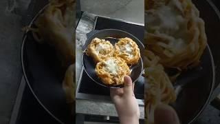 гнезда с сыром#быстро #вкусноиполезно #ужиннасковороде #