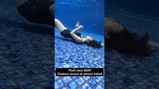 Tiduran di bawah air#pool #freedivepool #freediving