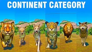 Continent Carnivores Category Speed Race in Planet Zoo included Lion, Coyote, Dingo, Tiger, wolf