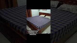 Teak wood king size bed with sleepy matresses delivered to sujathanagar vskp...