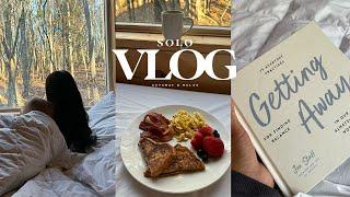 solo vlog: getaway for 48 hours, tiny cabin alone, healing journey, q&a + more