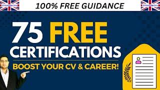 75 Free Certifications to Improve Your CV/Resume and Career