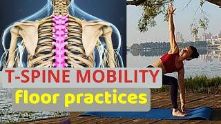 T Spine Mobility | Floor Exercises | Ground Thoracic Spine Rotation Routine | Rehab Practices