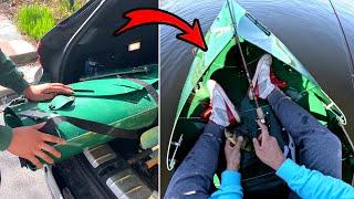 It Fits Right in Your Car...FOLDABLE KAYAK Fishing