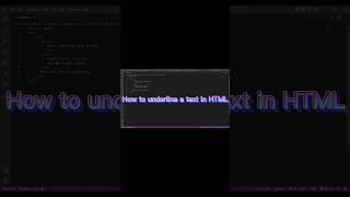 How to underline text in html #html #htmltutorial #htmlcode #htmlcoding