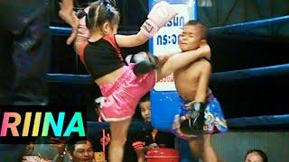 รีนะRIINA VS LOVEムエタイสู้ยิบตา止まらない二人の攻撃！！Muay Thai Fight ムエタイ試合