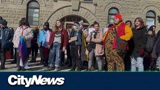 Students express anger at University of Winnipeg during demonstration