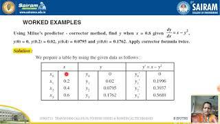 Lecture video_18MAT31_Module 4_ Milne's Method_B Jyothi