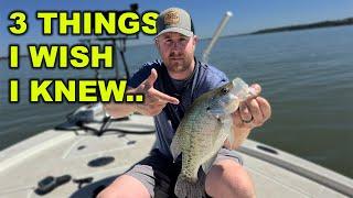 3 Things I WISH I Knew when STARTING Out CRAPPIE FISHING!!
