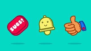 Free Kawaii Doodle Style Animated Footage of Youtube CTA Buttons