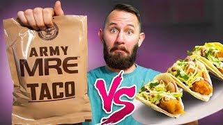 Trying 10 Army Foods VS Gourmet Foods!