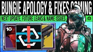 Destiny 2 News: BUNGIE APOLOGY & FIXES INBOUND! Name Change, Anniversary Loot, Future Leaks & Patch