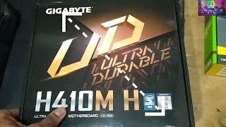 Gigabyte H410M H 10th Gen Micro ATX Motherboard Unboxing & Review intel core i5-10400Th Gen cpu