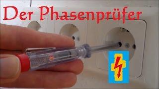 Der Phasenprüfer - Spannungsprüfer - oder auch Lügenstift - Funktion Phasenprüfer