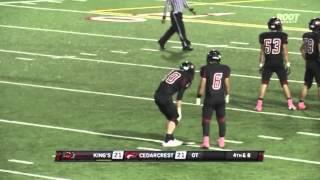 CEDARCREST VS. KINGS - BRANDON MOWRY'S 40 YARD FIELD GOAL