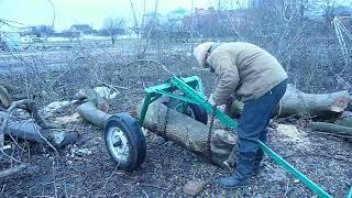 Тележка для перевозки бревен -2. DIY log arch.