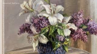 Painting by artist Tatiana Chernykh "LILIES AND LILACS" #art #flowers