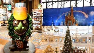 Magic Kingdom Monorail Resorts 2024 Christmas Decorations Tour in 4K | Walt Disney World Florida