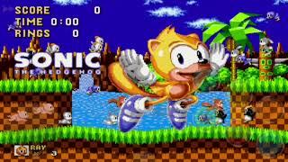 Ray in Sonic 1 [Sonic  Hack V1.1] All Bosses (No Damage) for (Sega Genesis)