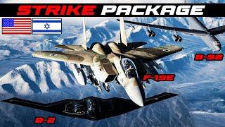 Strike Package: Israeli F-15s Fly with a B-2 Spirit and B-52s - Somewhere Over the Middle East #usa
