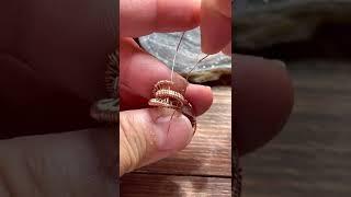 How to wire wrap creating a ladder weave for bale on pendant #wirewrap #tutorial #shopsmall