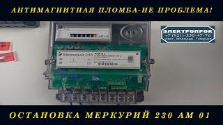 Остановка счетчика меркурий 230 АМ