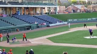 Dabo Swinney lines out in first at-bat at Prowl and Growl Celebrity Softball