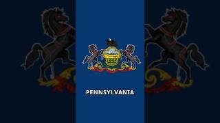 Pennsylvania's OFFICIAL Flag Revealed! #pennsylvania #stateflags #shorts 