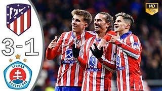 Atletico Madrid vs Slovan Bratislava 3-1 Resumen Y Goles 2024