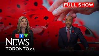 Remembrance Day ceremonies take place across Toronto | CTV News Toronto at Six for Nov. 11, 2024