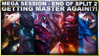 A MEGA VIDEO OF ME GETTING MASTER ON THE LAST DAY OF SPLIT 2? | League of Legends