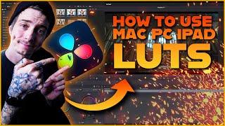 HOW TO:USE,CREATE,INSTALL LUTS in DAVINCI RESOLVE ON MAC/IPAD/PC!!!