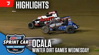 Winter Dirt Games Wednesday | USAC Sprints at Ocala Speedway 2/12/25 | Highlights