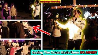 Enraged Angry Lesbians FREAKED OUT When They Saw The Cross And Heard Me Street Preaching