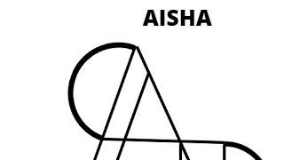 Creating Logos with all the letters of a Name | AISHA | #logodesign