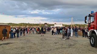 Borkum Sonnenuntergang bei derStrandfete 2024