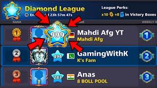 I Got Level 999 in My Diamond League Top  2B Coins increased 10B Winnings 8 Ball Pool - GamingWithK