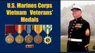 U.S. Marine Corps Vietnam Veterans Military Medals for service in Vietnam to include RVN Medals.