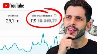 FICOU FÁCIL?! QUANTO O YOUTUBE PAGA EM 2024 (CANAL PEQUENO)