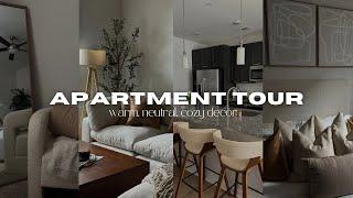 APARTMENT TOUR: fully furnished 2 bedroom charlotte apartment | warm, neutral, & cozy decor