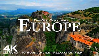 Best of EUROPE 2025  Drone Aerial | 10 Hour Ambient Piano Relaxation Film | Study & Work