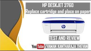 HP DESKJET 3760 replace cartridge and place on paper