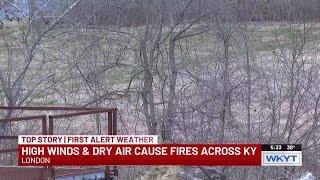 High winds and dry air cause fires in Kentucky